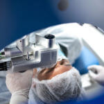 Patient on an eye surgery