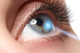 Laser vision correction of a Woman's eye.